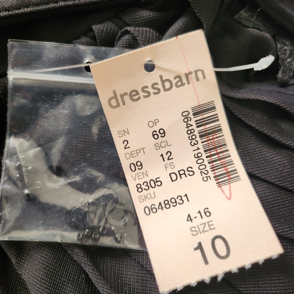 DRESS BARN COLLECTION BLACK ONE STRAP EVENING DRESS SIZE 10 BNWT - Picture 7 of 8